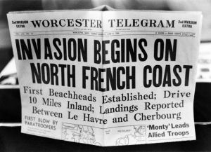 D-day newspaper headline